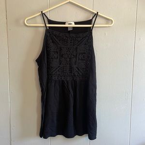 Black tank top